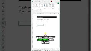 Excel hack toggle gridlines and adjust zoom effortlessly ✔ [upl. by Ognimod]