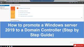 How to promote a Windows Server 2019 to a Domain Controller Step by Step Guide [upl. by Ilene664]