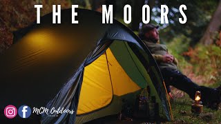 Solo Moorland Autumnal Wild Camping in the Nordisk Telemark 22LW Tent [upl. by Anahsirk]