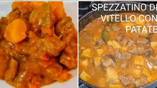 SPEZZATINO DI VITELLO CON PATATE E SALSETTA SPAZIALE [upl. by Alver]