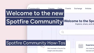 Top 5 features of the Spotfire Community [upl. by Lathe]