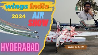 Wings India 2024 airshow begumpet airport 2024 plane helicopter drone aviation hyderabad [upl. by Naujal193]