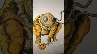 Drawing SAM from TrickrTreat in different styles 10 SPAWN  art drawing halloween sketch [upl. by Ezana]