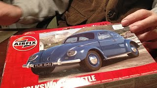 Airfix 132 Volkswagen Beetle starter set unboxing and review [upl. by Earased]