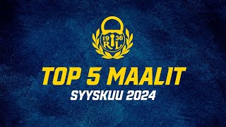 Rauman Lukko TV Top 5 maalit syyskuu 2024 [upl. by Yatnuahc542]