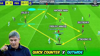 Understanding Out Wide amp Quick counter  Best Formations amp Tactics Guide for eFootball 2024 Mobile [upl. by Eillo]