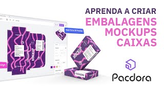 Como criar embalagens caixas e mockups no Pacdora [upl. by Brina87]