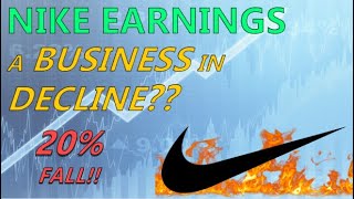 NIKE EASRNINGS DISASTER A Stock to Buy or In Decline NKE [upl. by Loleta228]