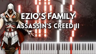 Ezios Family  Assassins Creed II Piano Cover FREE MIDI [upl. by Yesima]