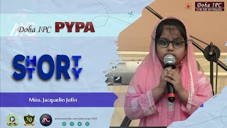 DOHA IPC PYPA Monthly Meeting  Team Mount Carmel  Short Story  Miss Jacquelin Jofin [upl. by Riehl855]