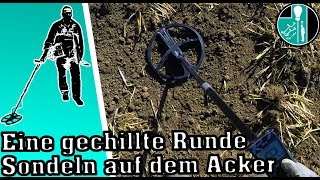 Gechilltes Sondeln auf dem Acker mit dem XP DEUS [upl. by Dermot]