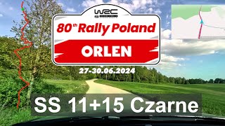 WRC Rally Poland 2024 SS 1115 Czarne onboard recce video GPS path starts from 42 km till the end [upl. by Hafler]