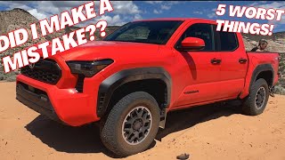 5 Things I HATE about my 2024 TACOMA [upl. by Anawt]