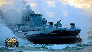 ZubrClass LCAC Worlds Largest Russian Hovercraft [upl. by Matty835]