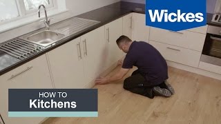 How to Fit a Kitchen Plinth Pelmet and Cornice with Wickes [upl. by Yenruoc]