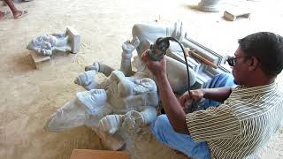 Sculpture Workshop at Mamallapuram Tamilnadu India [upl. by Nessaj]