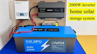 Complete installation home solar energy storage 24V system [upl. by Bassett]