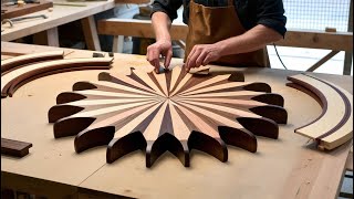 Breaking the Rules Woodworking Designing Coffee Table with Giant Gears and Unique Patchwork Details [upl. by Nnyleuqcaj425]