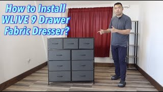 How to Install WLIVE 9 Drawer Fabric Dresser [upl. by Davidde]