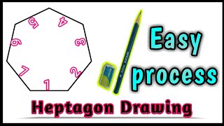 how to draw heptagon with compass  how to draw a heptagon  Rn Learning [upl. by Artimid63]