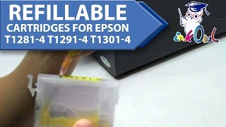 InkOwl Spongeless Refill Cartridges for EPSON T12814 T12914 T13014 [upl. by Nesnaj462]