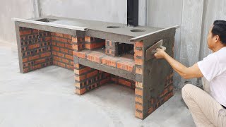 Building a wood stove from red bricks is amazing [upl. by Merritt]