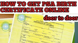 PSA BIRTH CERTIFICATE ONLINE APPLICATION AND DELIVERY DOOR TO DOOR [upl. by Idur]