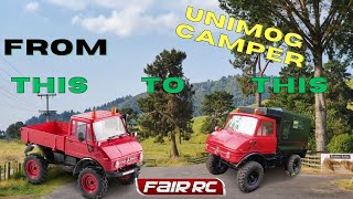 FAIR RC CAMPER MOD FOR FMS UNIMOG INSTALLATION TOTORIAL [upl. by Yelsnit489]