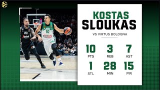 Virtus Bologna  Panathinaikos 7782  Euroleague R10 Kostas Sloukas 10 Points  15 PIR [upl. by Swor912]