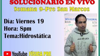 En VIVO Hidrostática  Semana 9 PRE San Marcos 2020 II [upl. by Aihtniroc426]