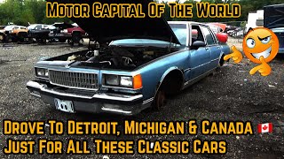 Junkyard Adventure To Detroit amp Canada With SprayWayCustoms For Old School Classic Cars amp Trucks [upl. by Neellok66]