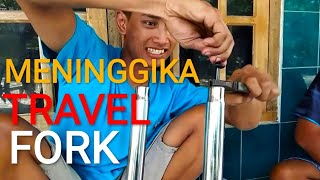 Meninggikan Travel Fork Suntour XCM Non lock [upl. by Alled]