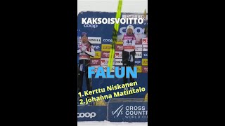 Kerttu Niskanen voitti 10 km perinteisen Johanna Matintalo hopealle Falunissa Historiallista ⛷🎿⛷ [upl. by Jermayne]