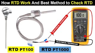 Working And Testing of RTD Sensor  PT100  Resistance Temperature Detector  Electrical Technician [upl. by Llenil]