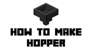 Minecraft How to Make Hopper [upl. by Dasie]