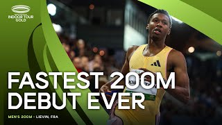 Erriyon Knighton storms to fastest indoor 200m debut in history 🔥  World Indoor Tour 2024 [upl. by Colt]