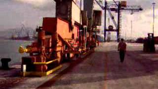 Auxema Stemmann Installed cable reel in a container terminal [upl. by Cirdec]