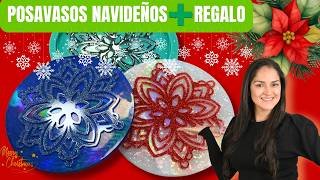 Como granar dinero con RESINA EPOXI POSAVASOS CON RESINA PARA NAVIDAD [upl. by Waers245]