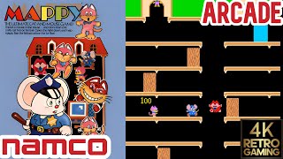 Mappy Arcade  Namco 1983  4k Gameplay [upl. by Trinette]