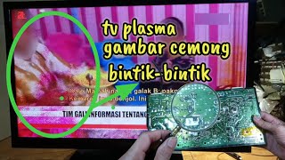 tv plasma gambar cemong bintikbintik [upl. by Hairam]