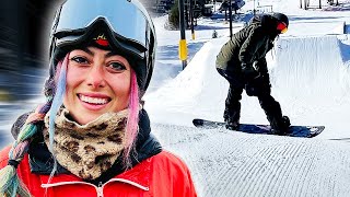 SKATER LEARNS HOW TO SNOWBOARD FROM A PRO [upl. by Feldstein625]