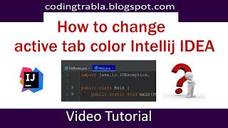 How to change active tab color Intellij IDEA byVY [upl. by Pearl]