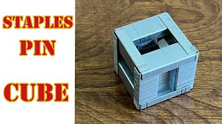 How to make cube with stapler pin [upl. by Frodeen]