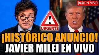 🔴URGENTE MILEI EN VIVO CON MEGA ANUNCIO ¡ACUERDO DE LIBRE COMERCIO CON ESTADOS UNIDOS  FRAN FIJAP [upl. by Atteugram]