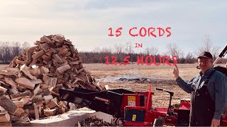 How we cut Firewood Wallenstien WP845 Wood Processor in Action [upl. by Ttezil913]