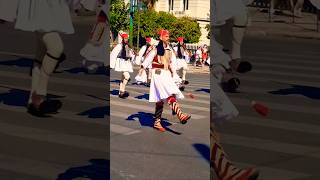 The Evzones  the elite Greek Presidential Guard  Hellassatisfying viral greek travel [upl. by Akinehc]