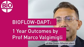 BIOFLOWDAPT Outcomes at 1 year by Prof Marco Valgimigli [upl. by Krum]