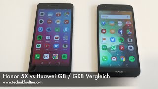 Honor 5X vs Huawei G8  GX8 Vergleich [upl. by Groveman]