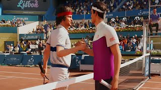 Top Spin 2K25 Online 17 Federer vs McEnroe PS5 [upl. by Einnaej]