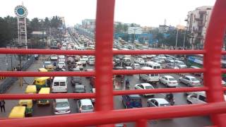 Arial view of Bangalore traffic near Ecospace business park [upl. by Ylac]